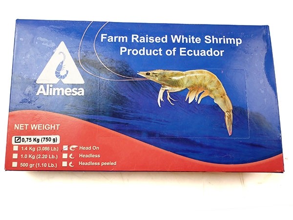 Vannamei Shrimps HOSO 30/40 6 x 1 kg 25% -EC