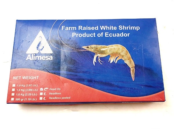 Vannamei Shrimps HOSO 40/50 6 x 1 kg 25% -EC