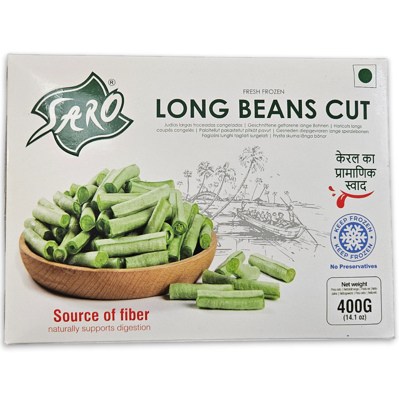 Saro Cut Long Beans 24 x 400g -IN