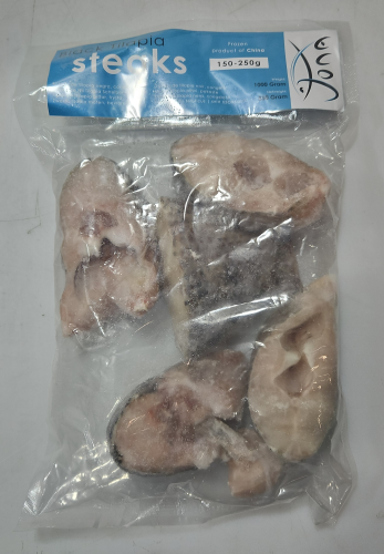 Jona Tilapia steaks Black 10 x 1 Kg IQF 20%-CN