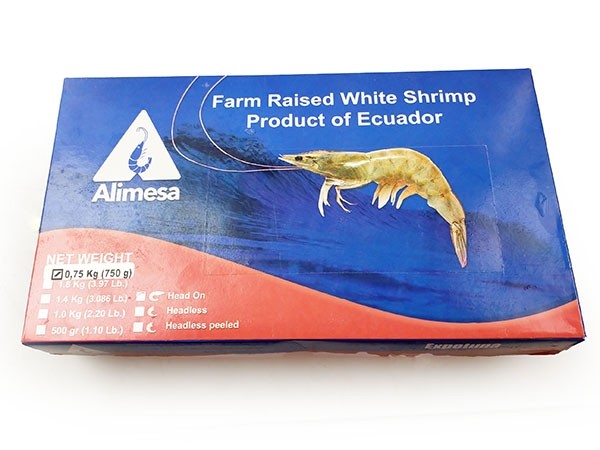 Vannamei Shrimps HOSO 20/30 6 x 1 kg 25% -EC