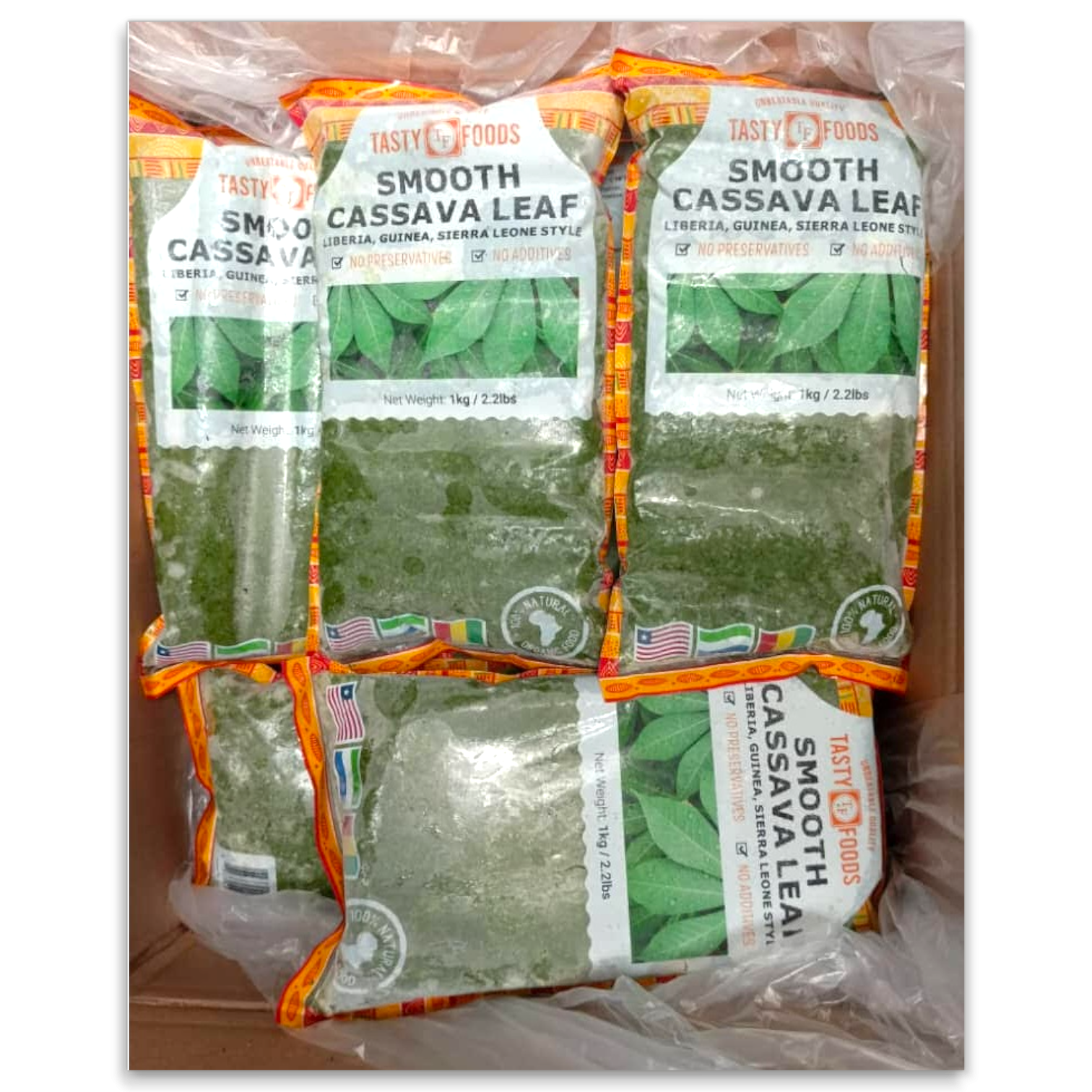 Tasty Smooth Pondu/ Cassava Leaves 15 x 1Kg - CM