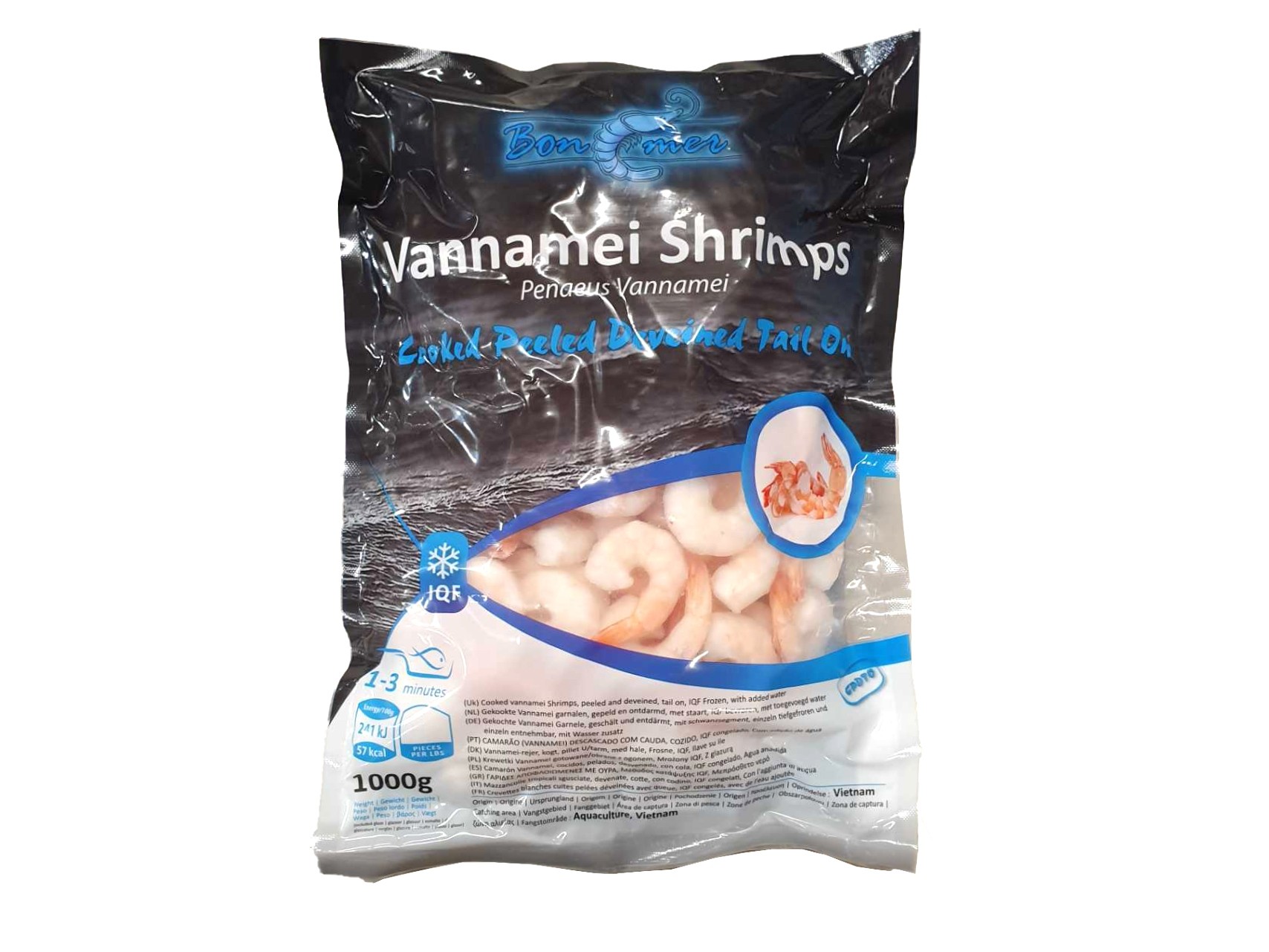 Vannamei shrimps CPTO 41/50 10 x 1 kg 25%-VN