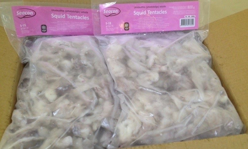 Squid Tentacles 5-15 grs 10 x 1 kilo 20%-VN