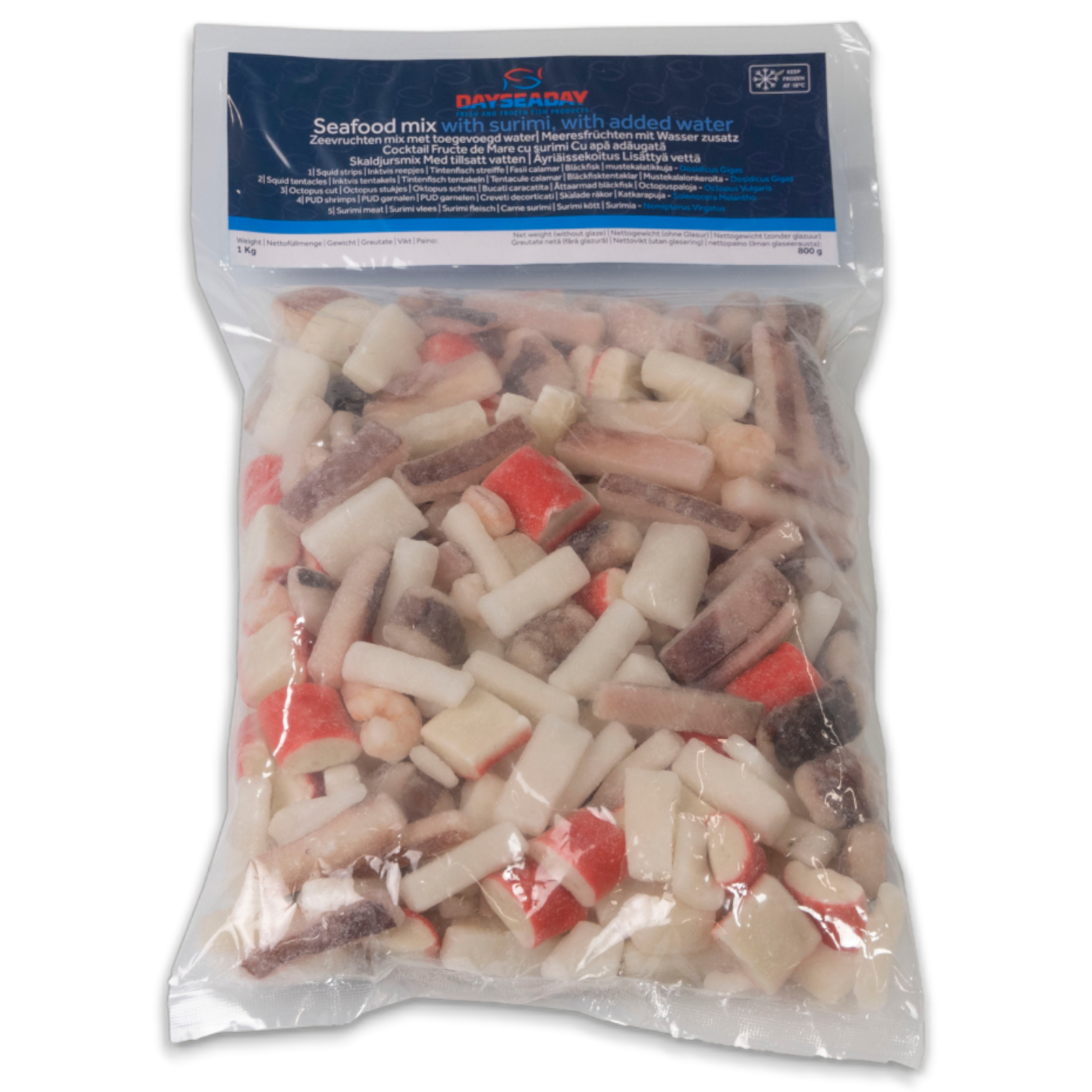 DSD Seafood Mix Surimi Tray 10 x 1kg 20% -CN