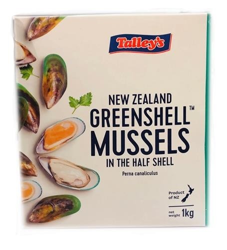 Mussels halfshell medium 30/40 12 x 1kg 0%-NZ