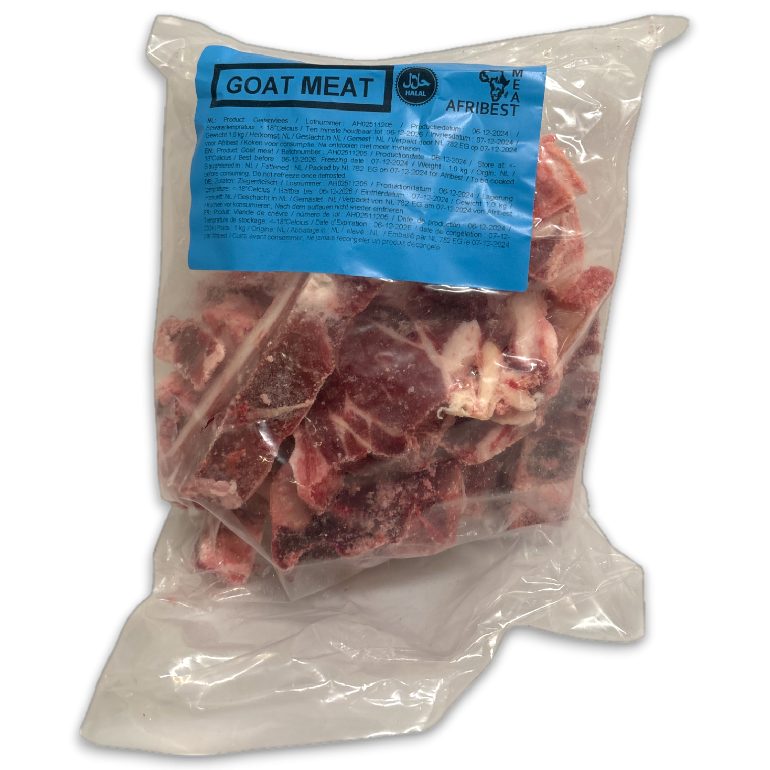 Afribest Goat Meat IVP 10 x 1kg -NL