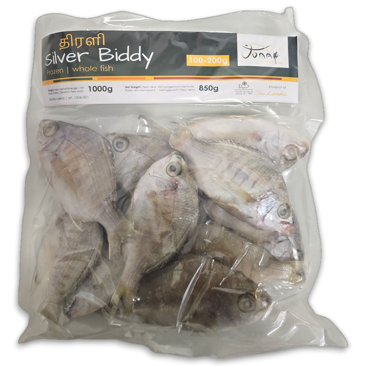 Jona Silver Biddy WR 100-200g IQF 10 x 1kg 15% -LK