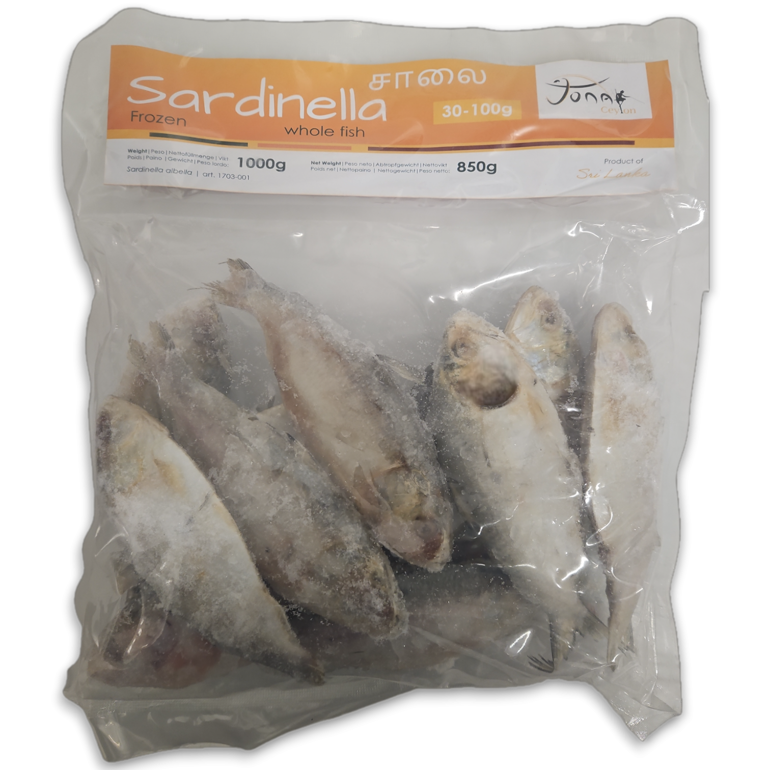 Jona Sardinella WR 30-100g 10 x 1kg IQF 15% -LK