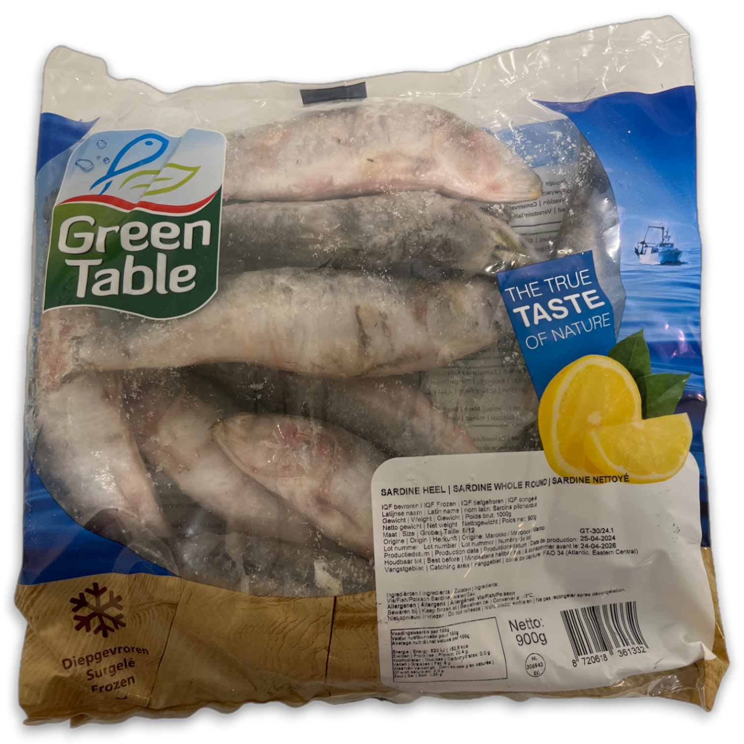 JONA Sardines IQF WR 8/15 10 x 1kg-MA