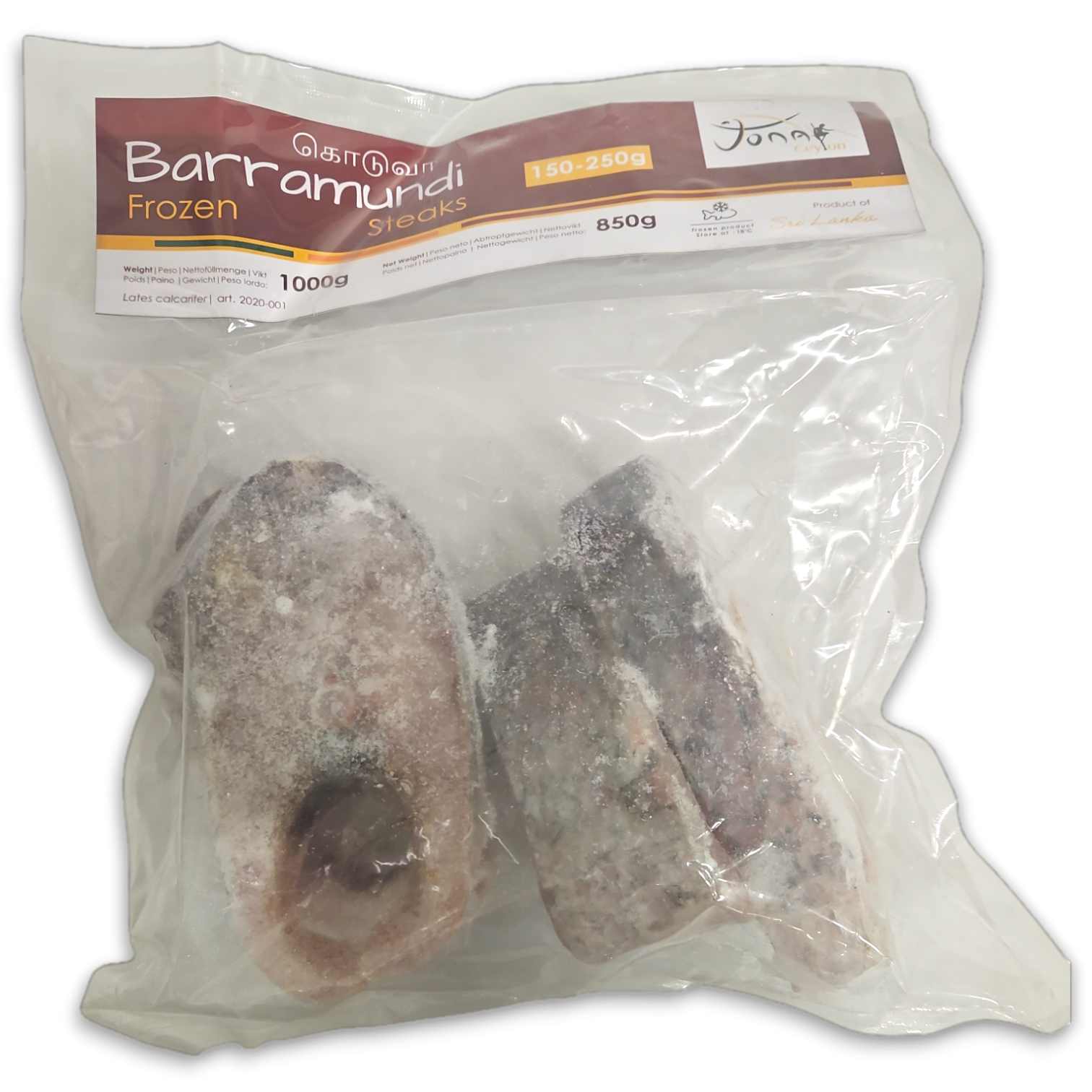 Jona Barramundi Steaks S/ON B/IN 150-250g 10 x 1Kg 15% -LK