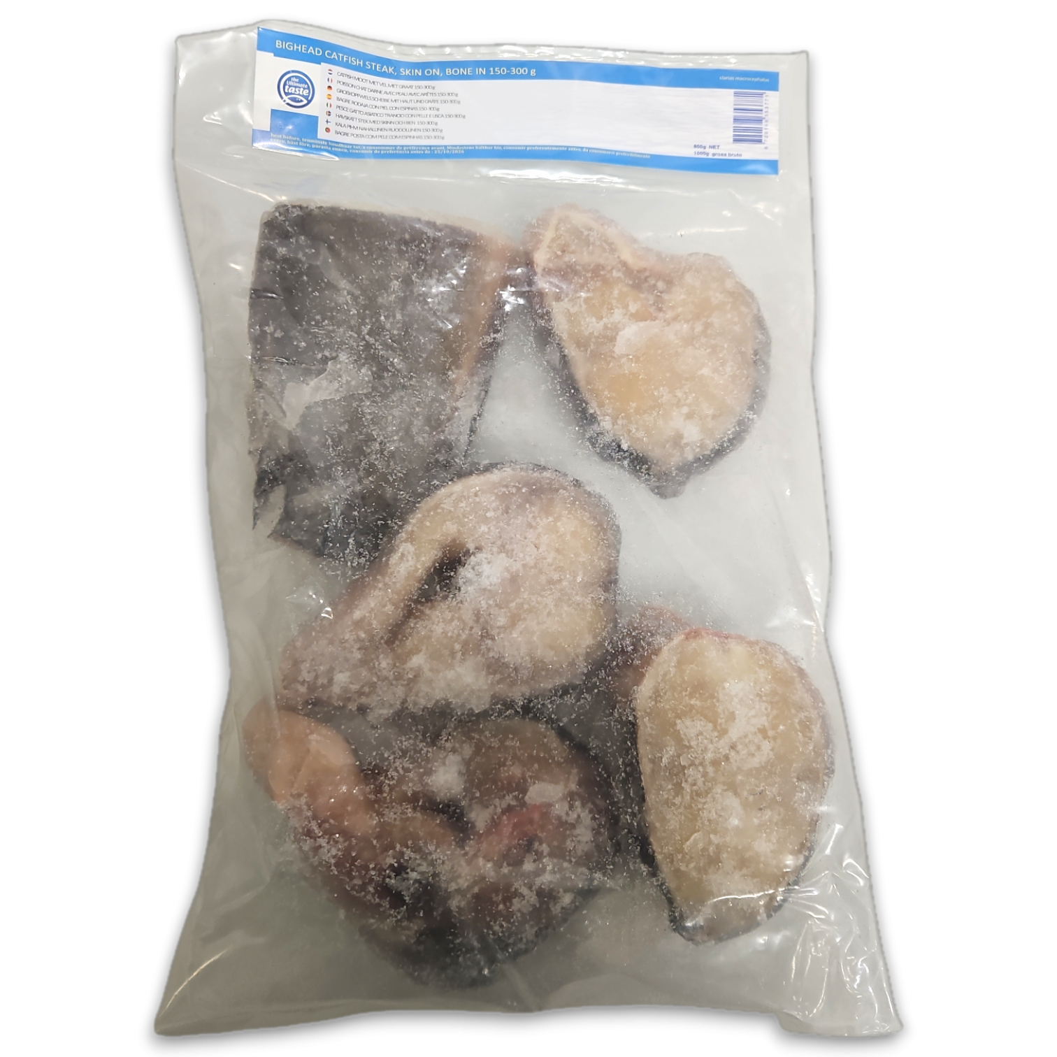 Ult. Taste Catfish Steaks S/ON 150-300g IQF 4 x 1kg 20% -VN