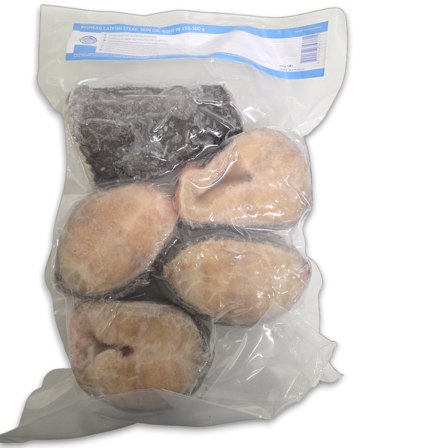 Ult. Taste Catfish Steaks S/ON 150-300g IQF 4 x 1kg 20% -VN