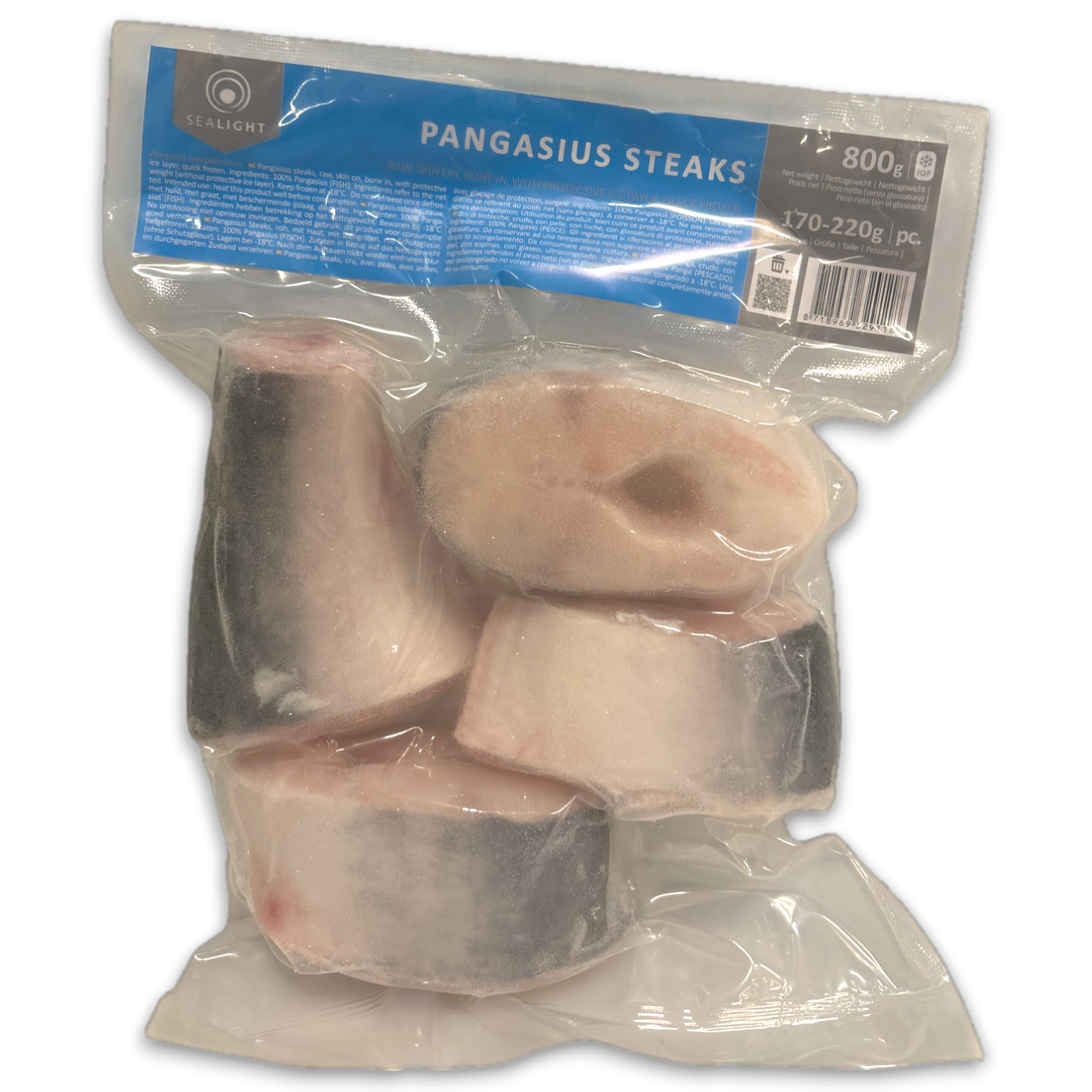 Sealight Pangasius Steaks 170-230g VP 10 x 1kg 20% -VN