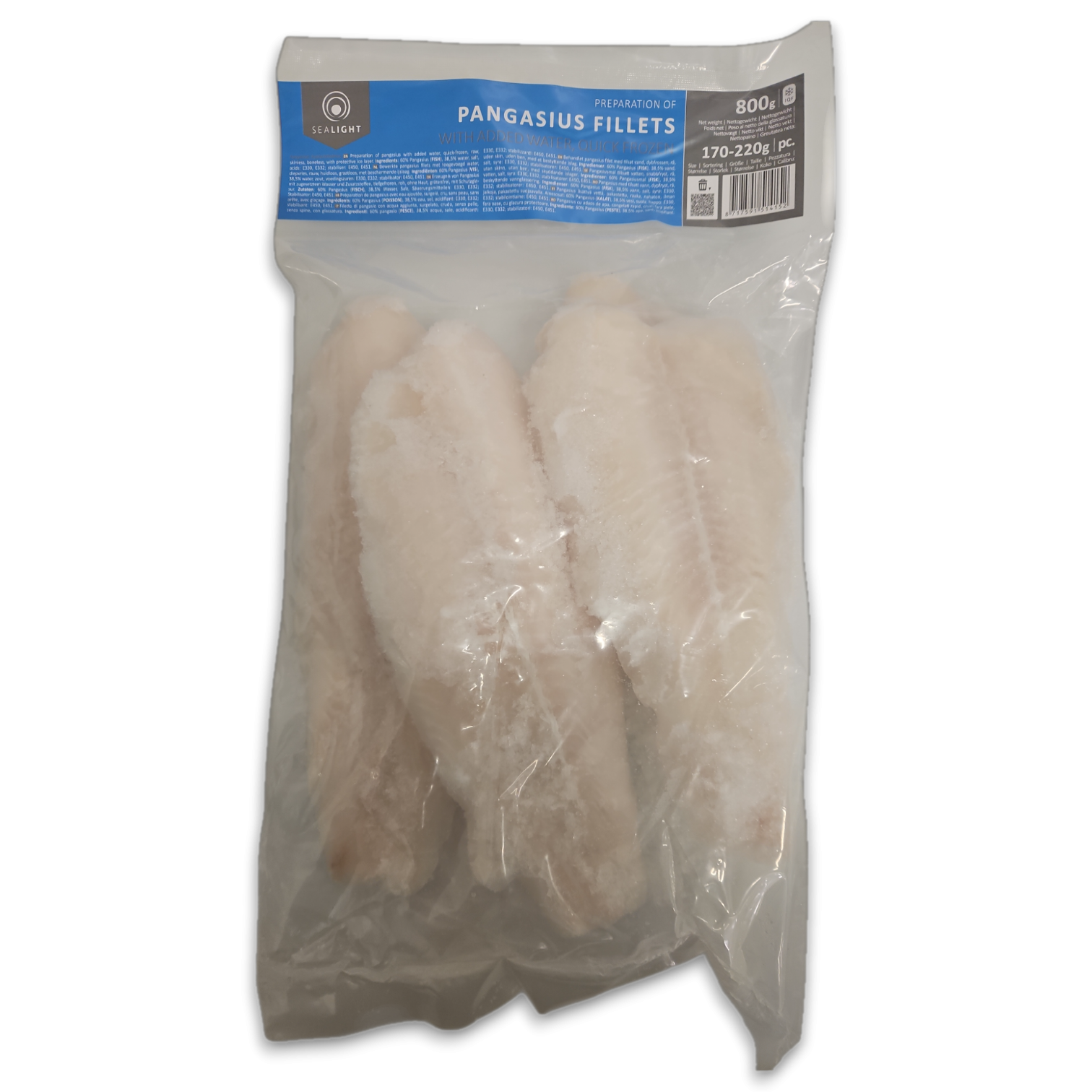 Sealight Pangasius Fillet 170-220g IQF 10 x 1kg 20% -VN