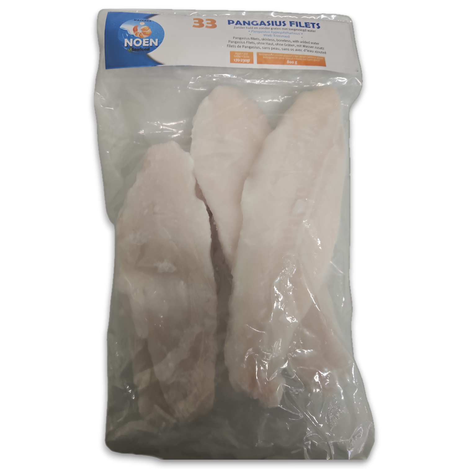 Noen Pangasius Fillet 170-230g IQF 10 x 1kg 20% -VN