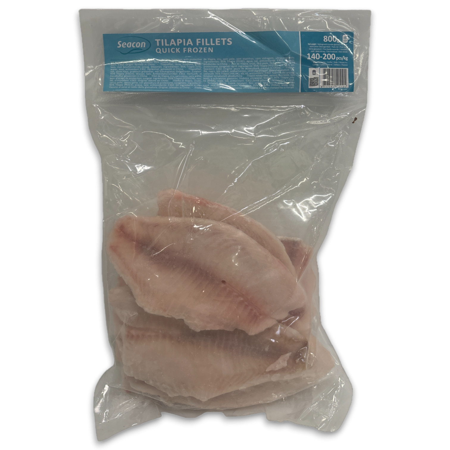 Seacon Tilapia Fillet PBO S/OFF 140-200g IQF 10 x 1kg 20%-VN