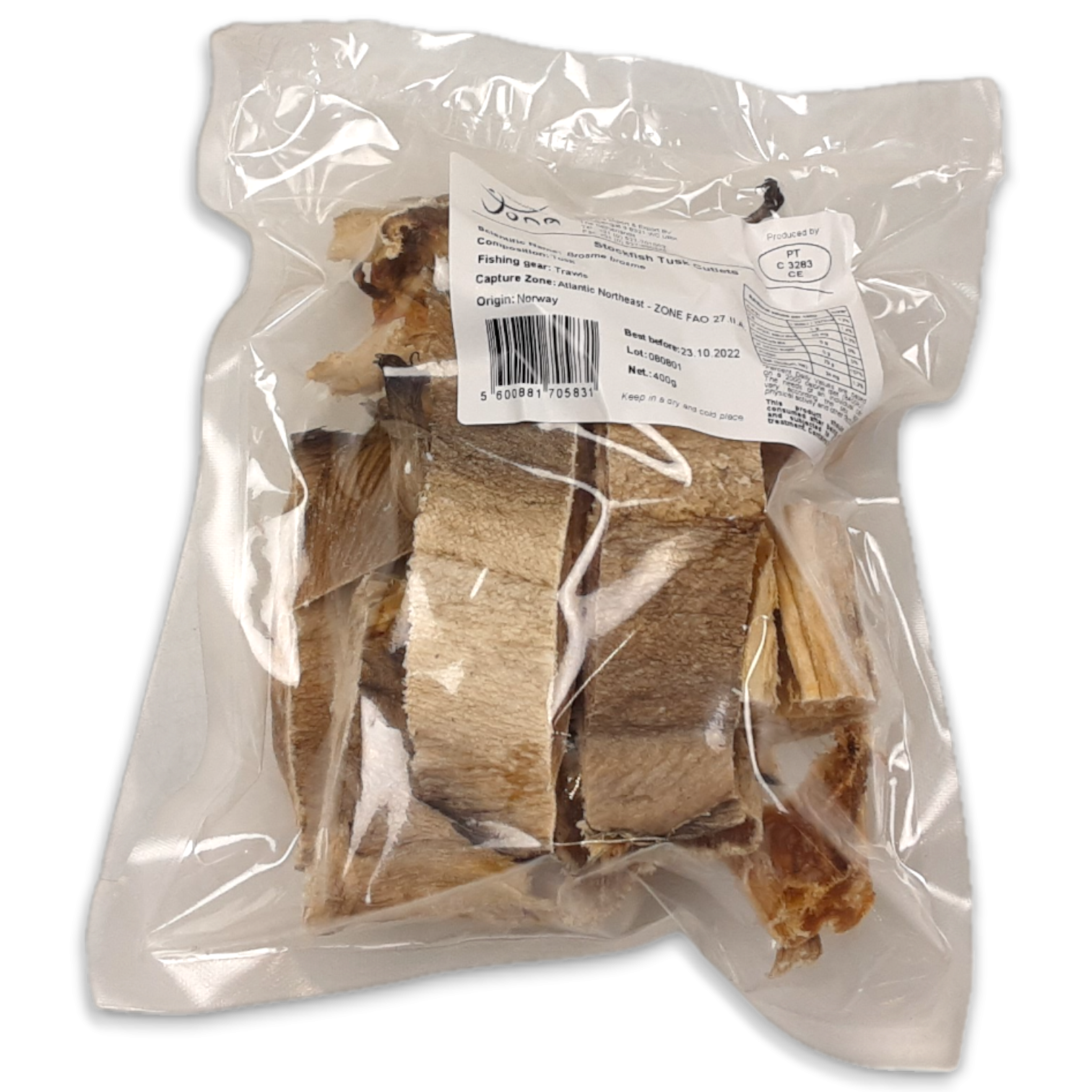 Tusk Cutlets Naturally Dried Brosme Brosme 25 x 400 gr - NO