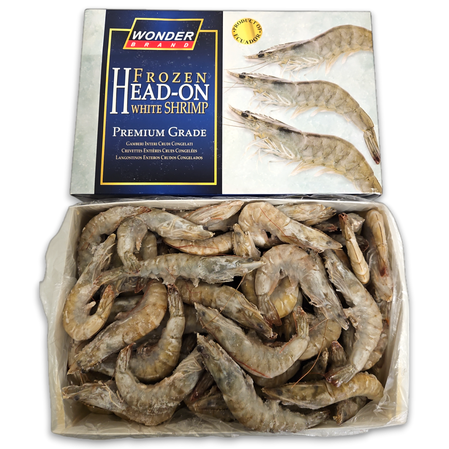 WB Vannamei shrimps HOSO 40/50 6 x 2kg 20% -EC