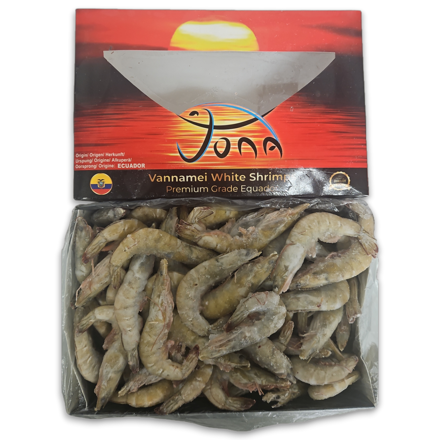 Jona Vannamei shrimps HOSO 40/50 IQF 6 x 2kg 20% -EC