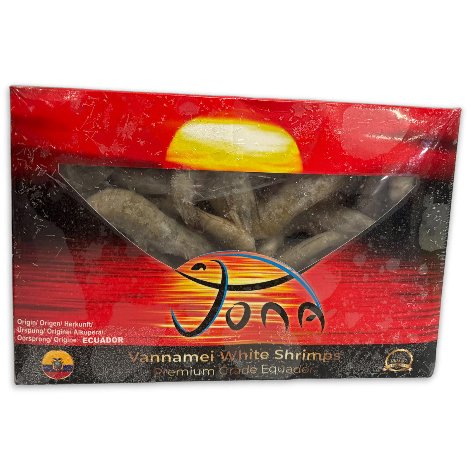 Jona Vannamei shrimps HOSO 40/50 IQF 6 x 2kg 20% -EC