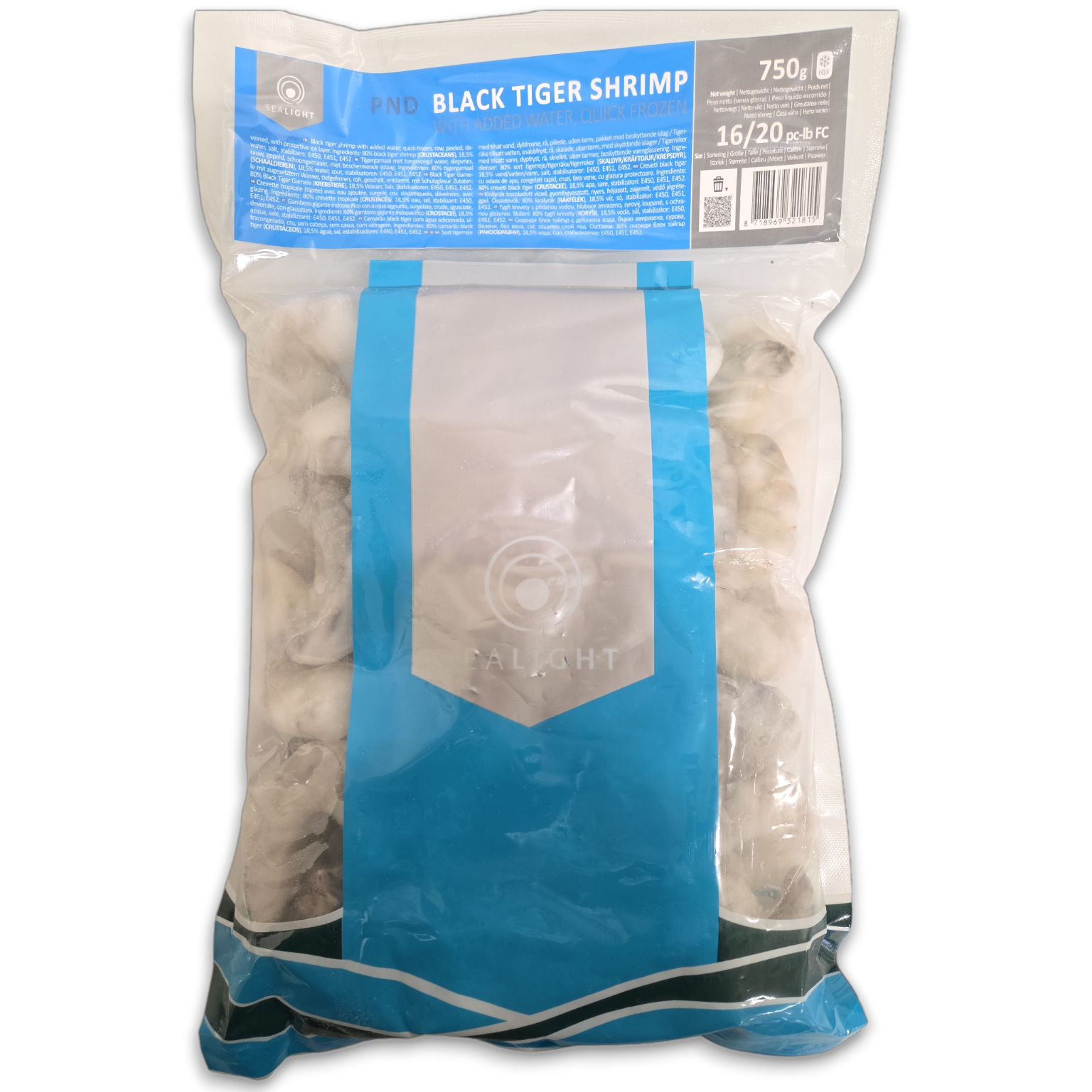 Sealight Black Tiger P&D 16/20 IQF 10 x 1kg 25% -BD