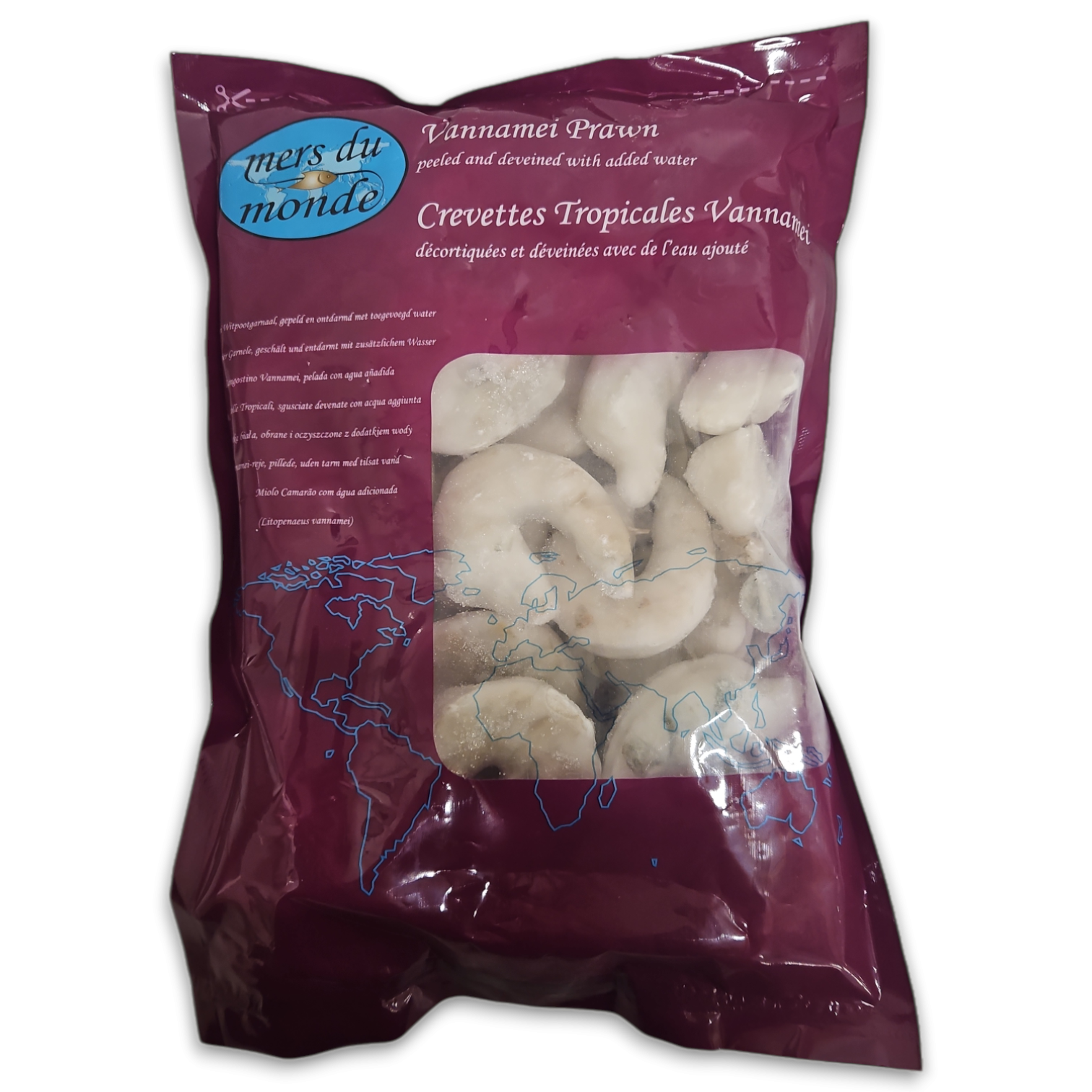 MdM Vannamei Shrimps P&D 8/12 IQF 10 x 1kg 30%-IN