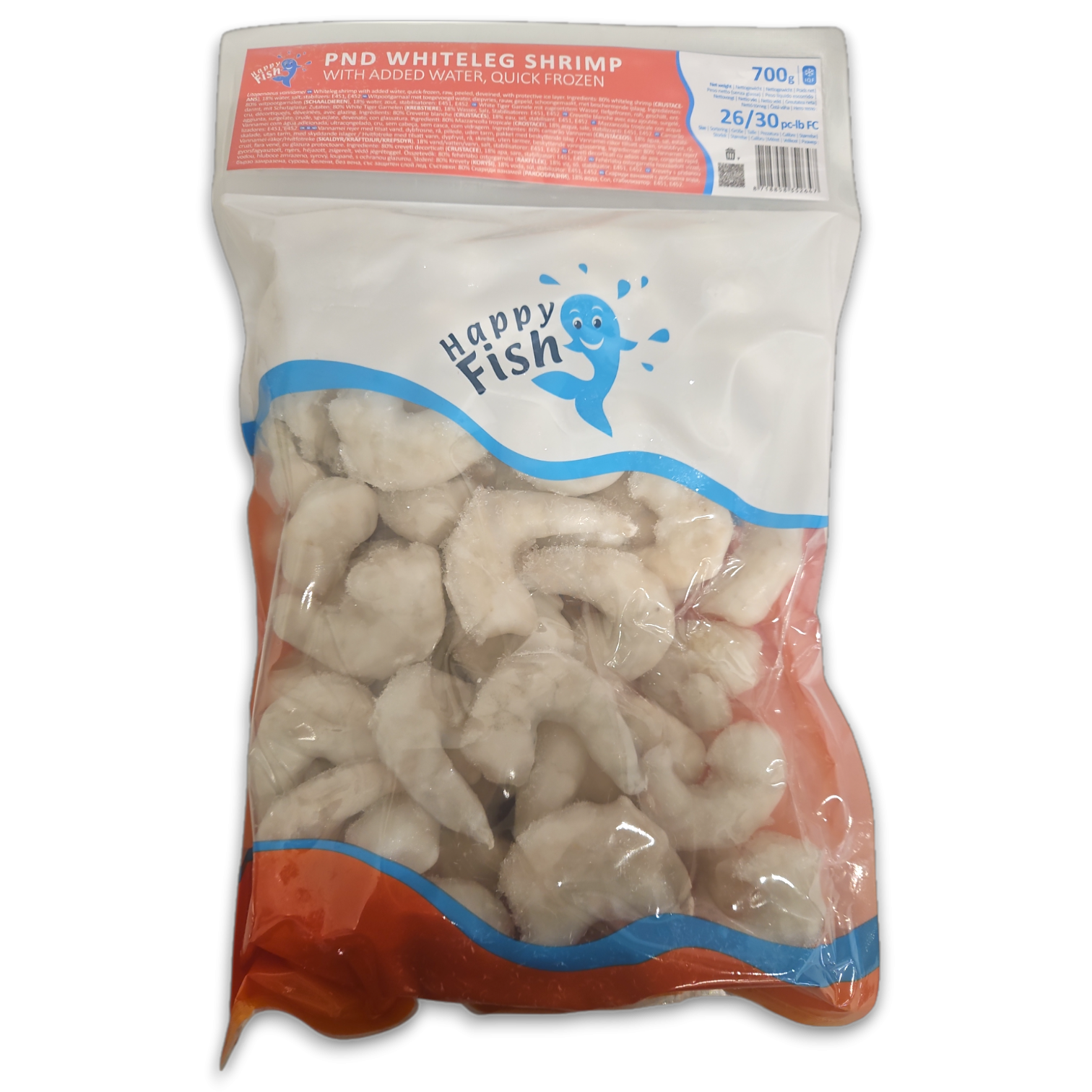 Seacon Vannamei Shrimps P&D 26/30 IQF 10 x 1kg 30%-IN