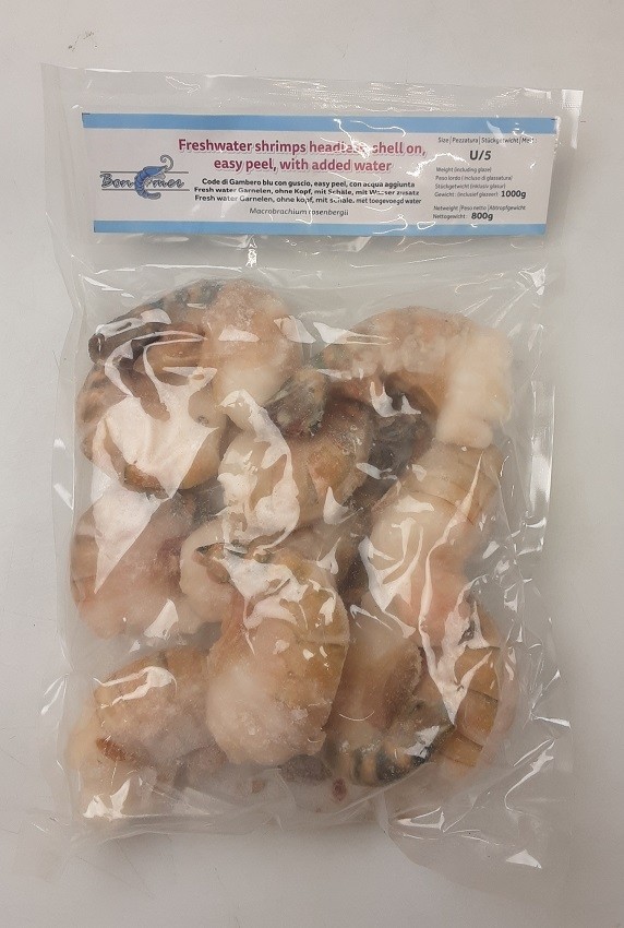 Fresh water Shrimps HLSO FC U5 10x1kg 80%- BD