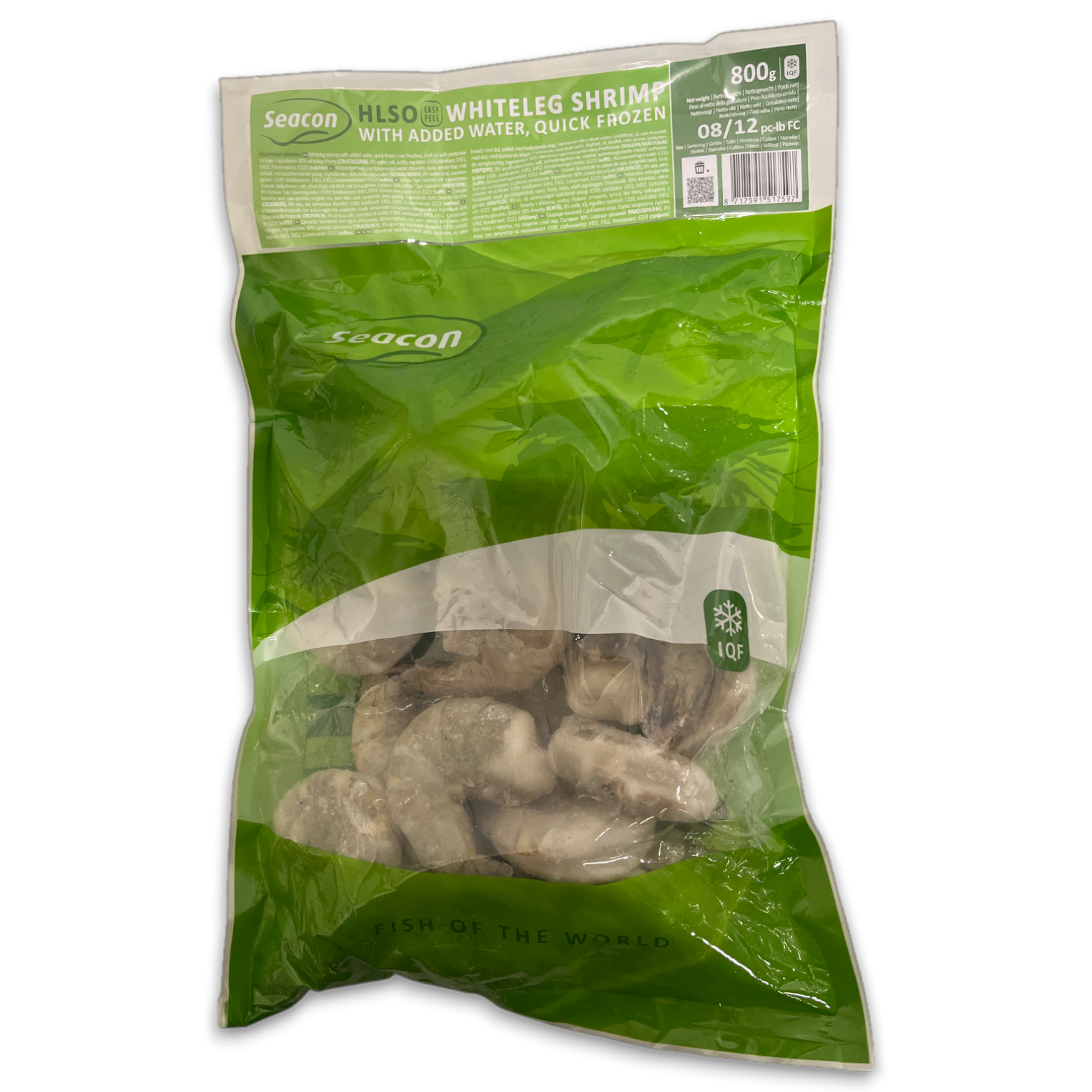 Seacon Vannamei Shrimps HLSO ezp 8/12 IQF 10 x 1kg 25% -VN