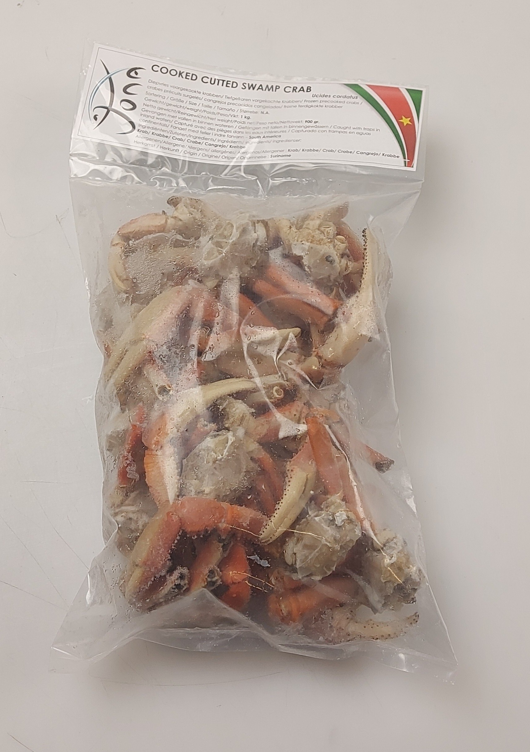 Cooked Cutted Swamp Crab 8 x 1 kg-SR