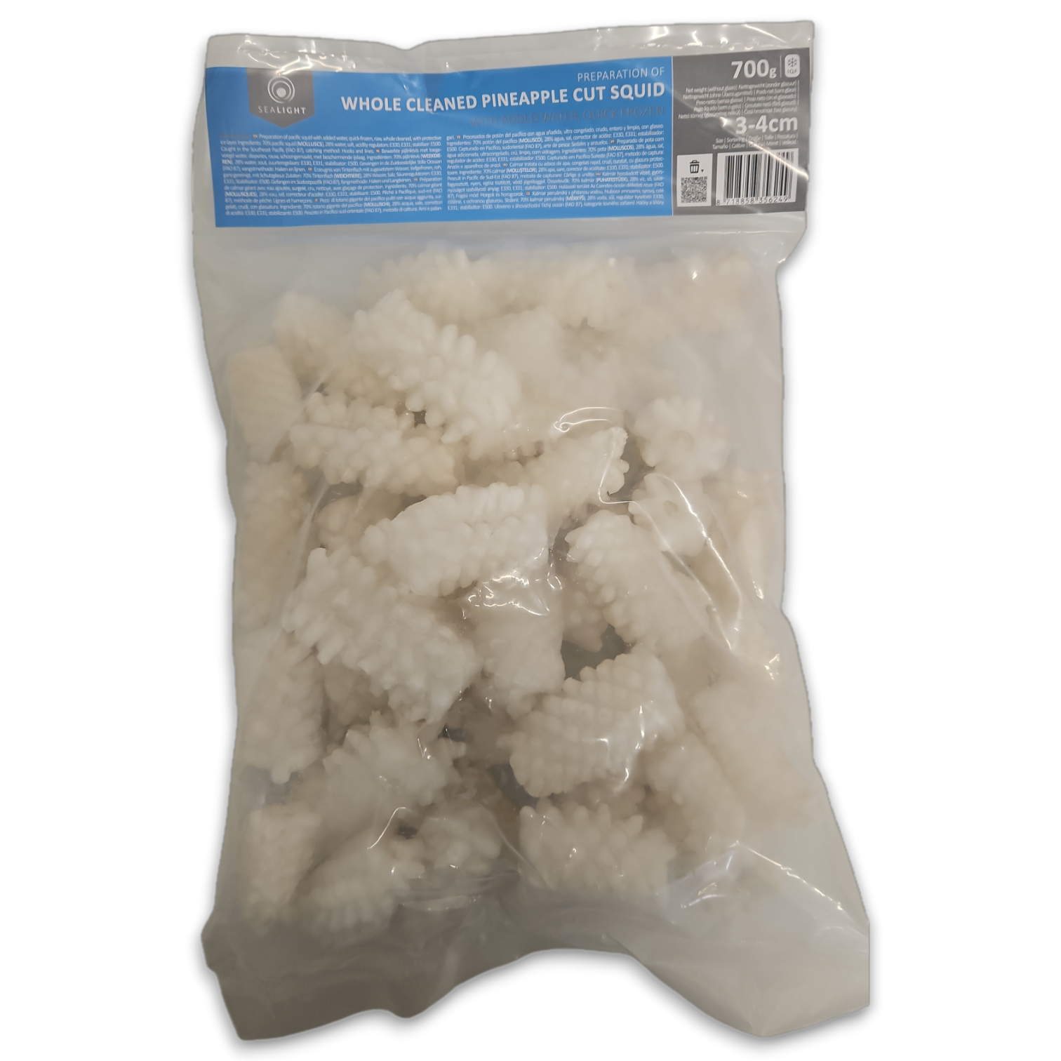 Squid Pineapple Cut 4-6 cm 10x1 Kg 20%-CN