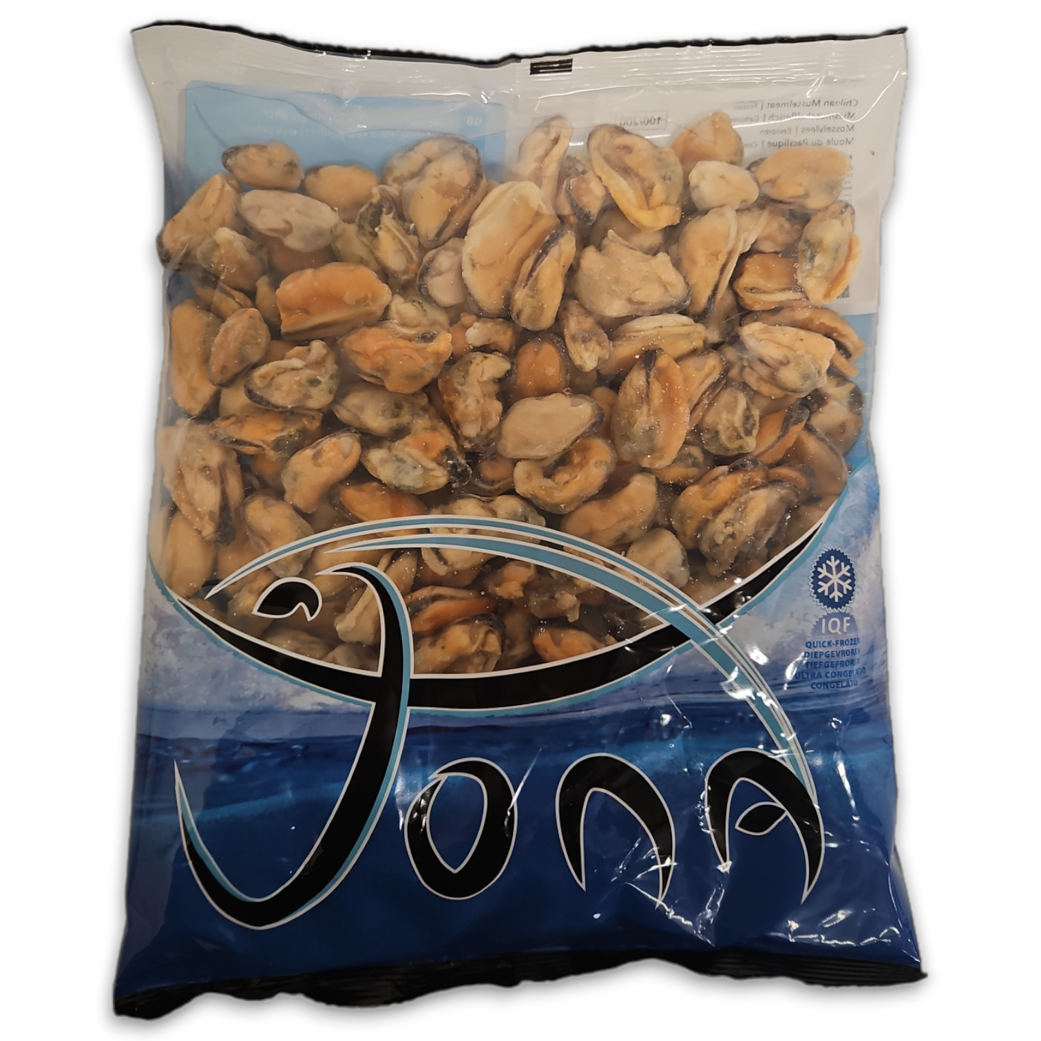 Jona Musselmeat cooked 100-200 IQF 10 x 1kg 10% -CL