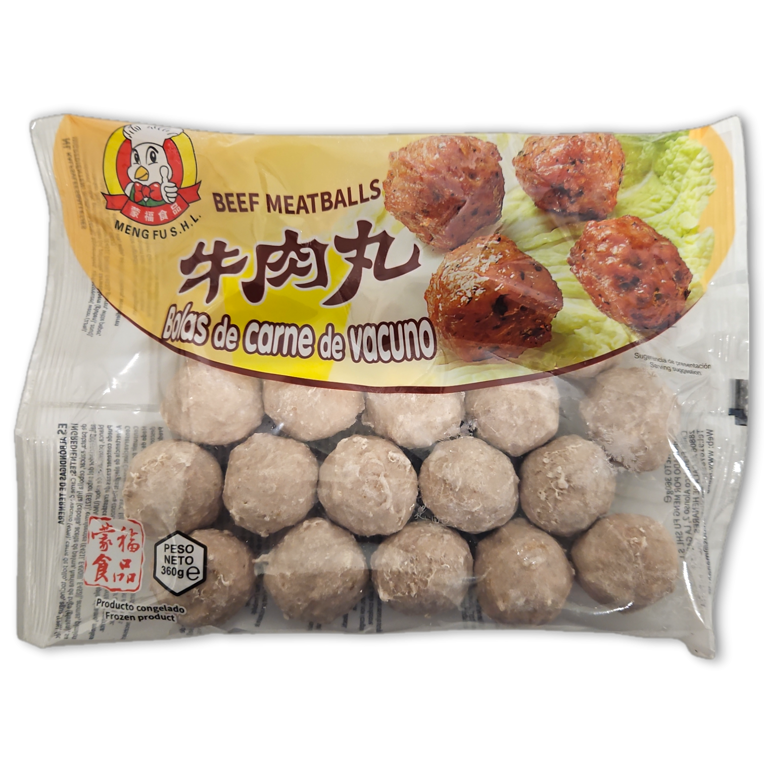 Meng Fu 蒙福 牛肉丸 Beef Balls IQF 16 x 360g -ES