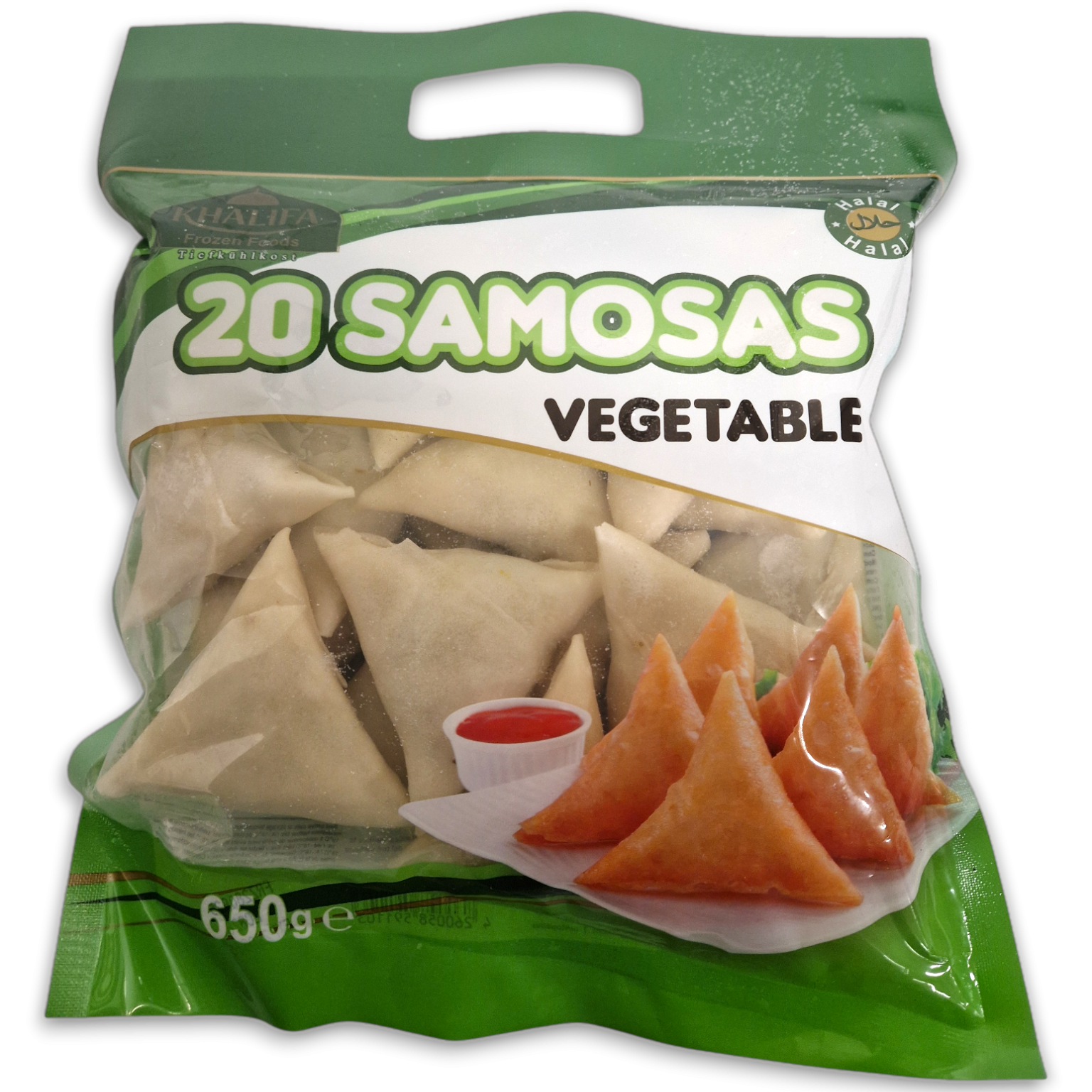 Khalifa Vegetable Samosa 20 pcs 10 x 650g -BU