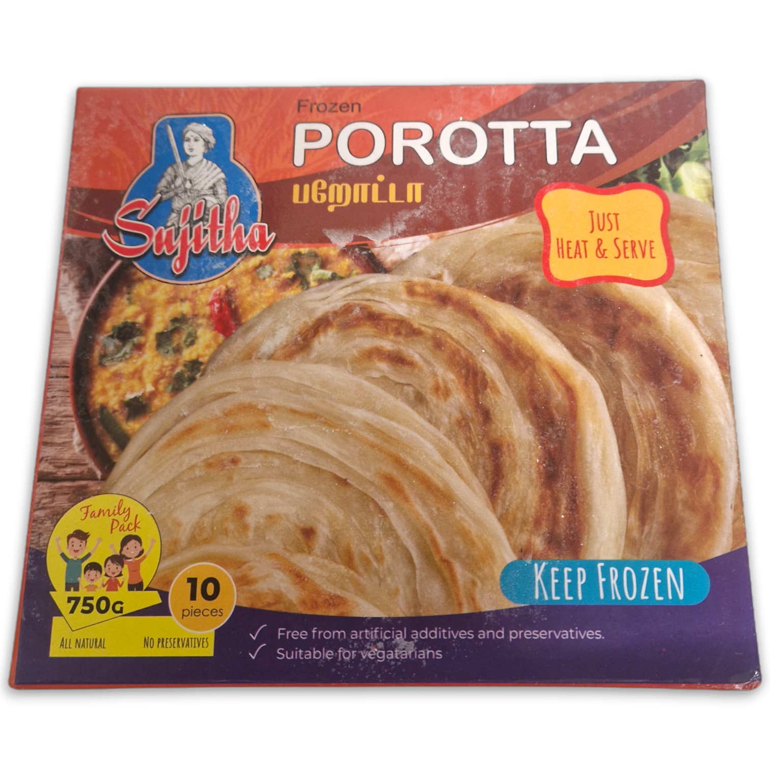 Sujitha Porotta Family Pack 24 x 750g -IN