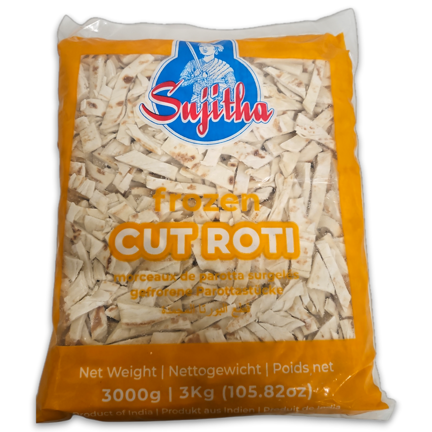 Sujitha Malabar Cut Porotta 6 x 3kg -IN