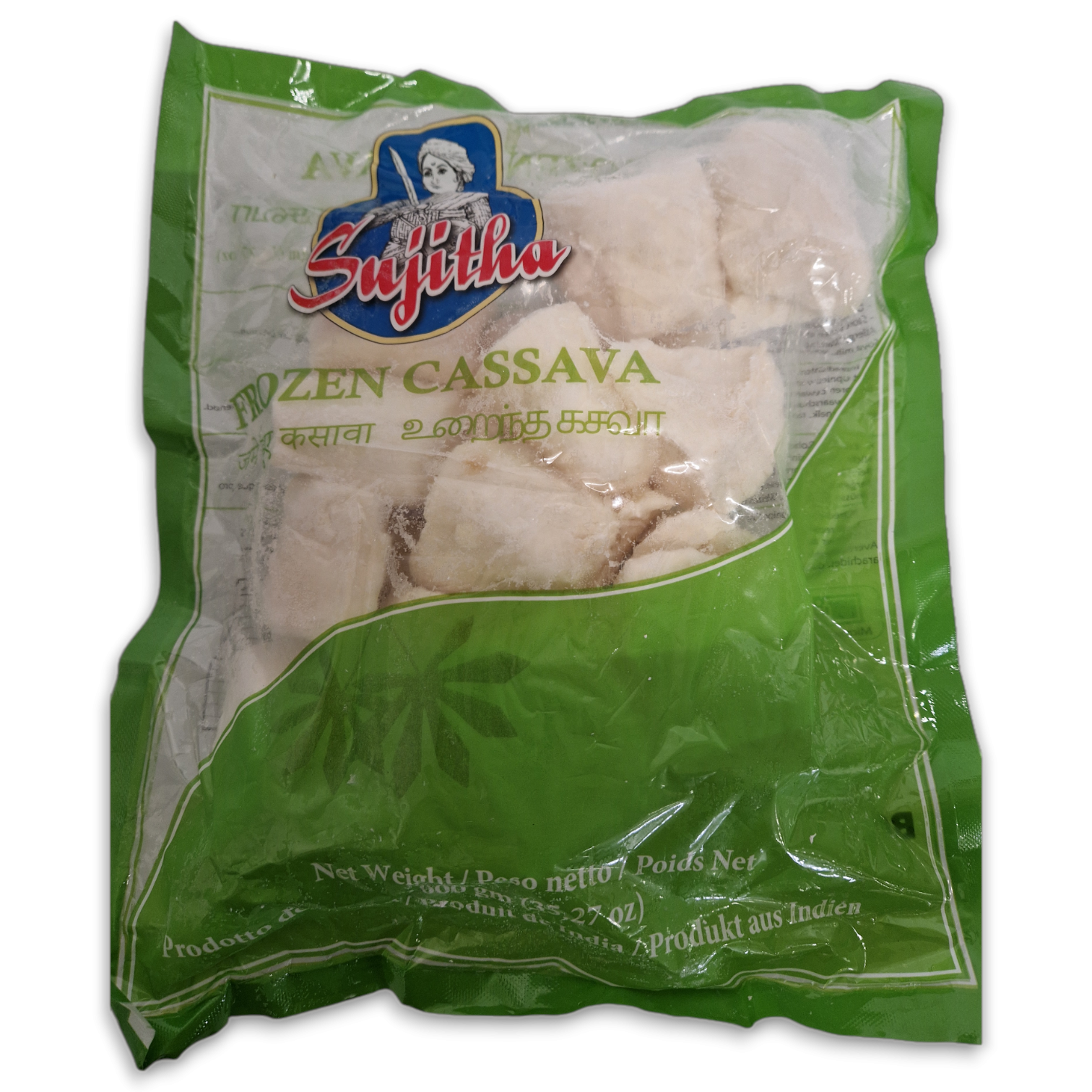 Sujitha Cut Cassava Root 12 x 1kg -IN