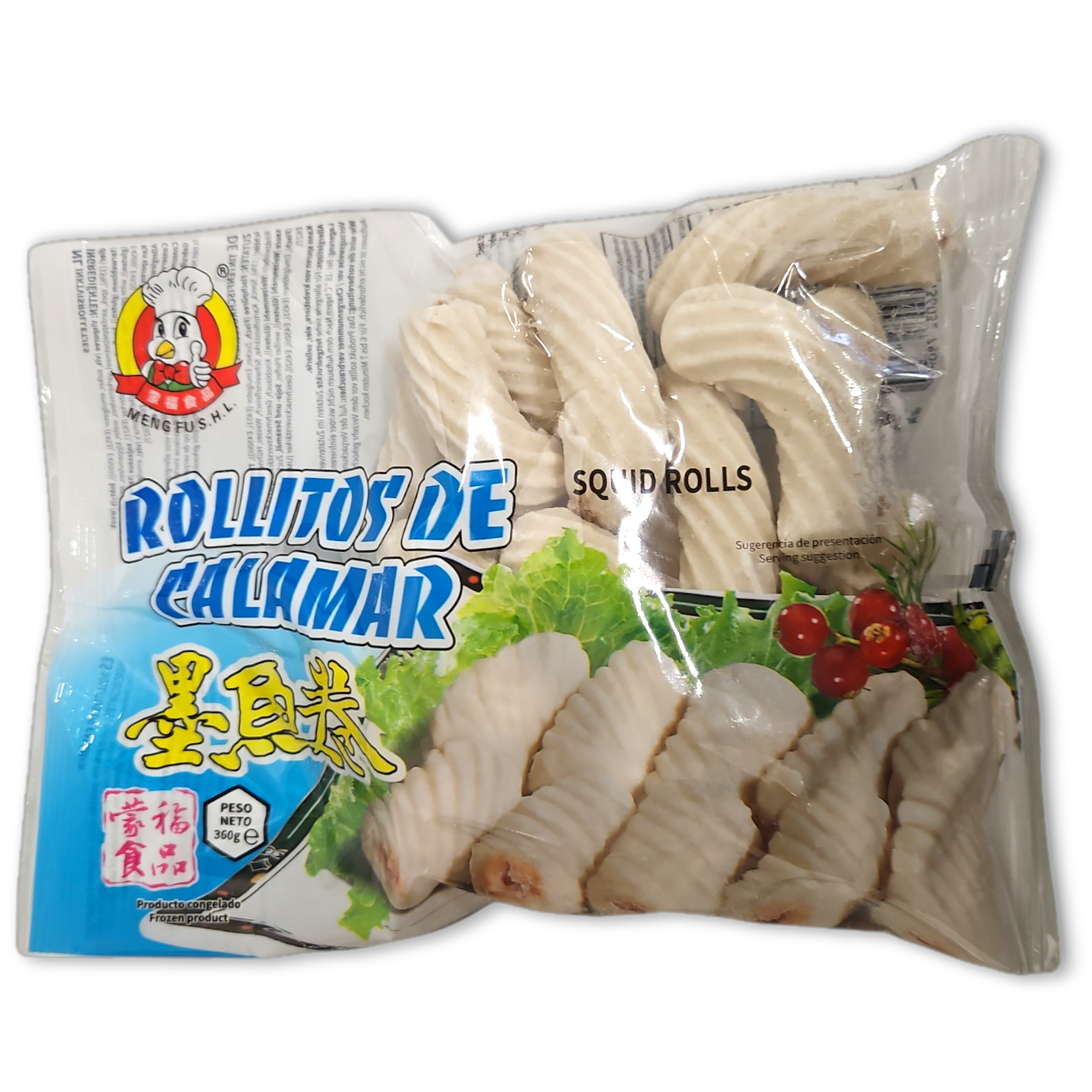Meng Fu 蒙福 墨鱼卷 Stuffed Squid Rolls 16 x 360g - ES