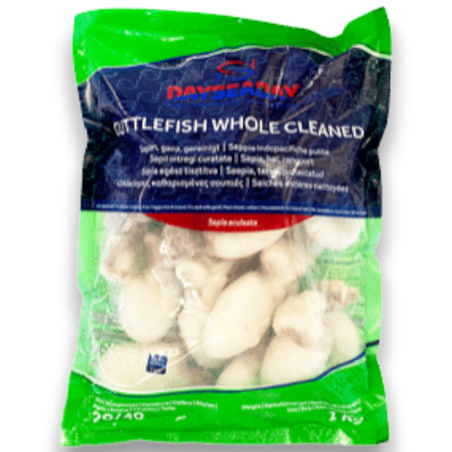 DSD Cuttlefish Whole Clean 40/60 IQF 10 x 1kg 20%-IN