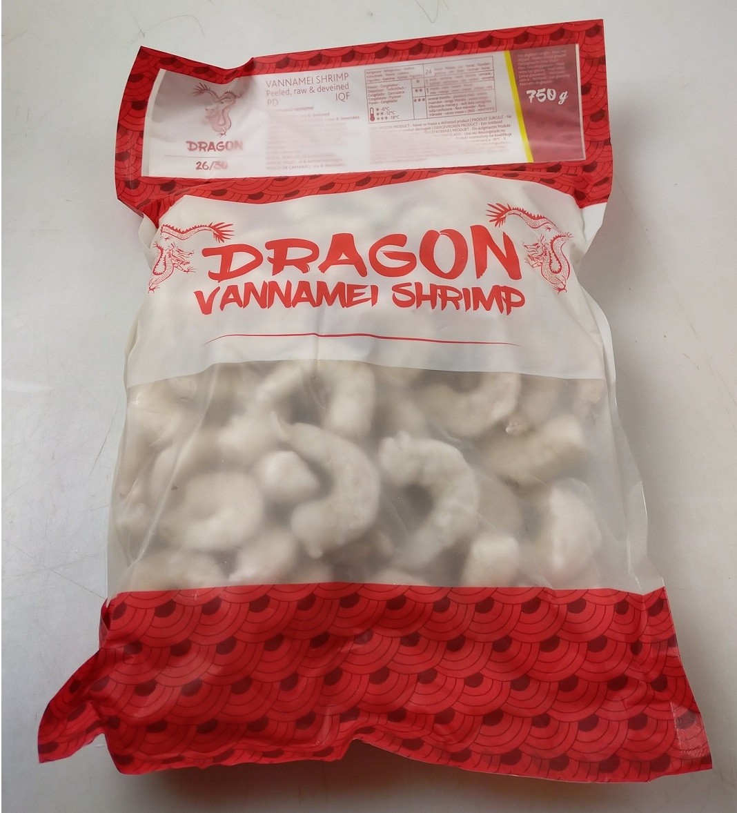 Vannamei shrimps PND 26/30 10 x 1 kg 25%-IN