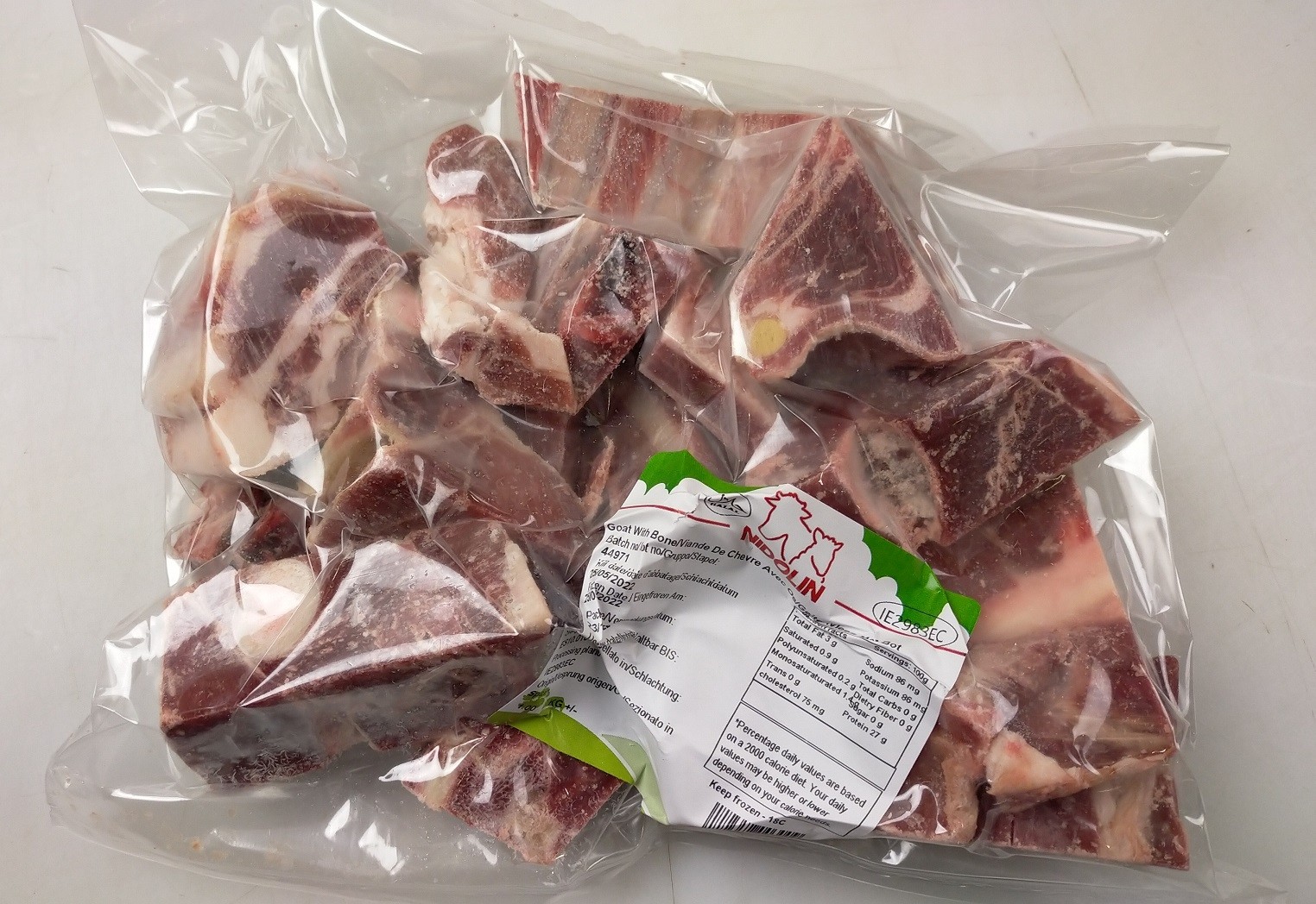 NIDOLIN Goat meat 12 x 1 kilo-IE