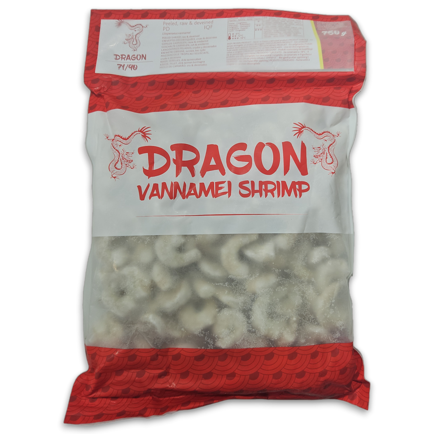 Dragon Vannamei Shrimps P&D 71/90 IQF 10 x 1kg 25% -ID