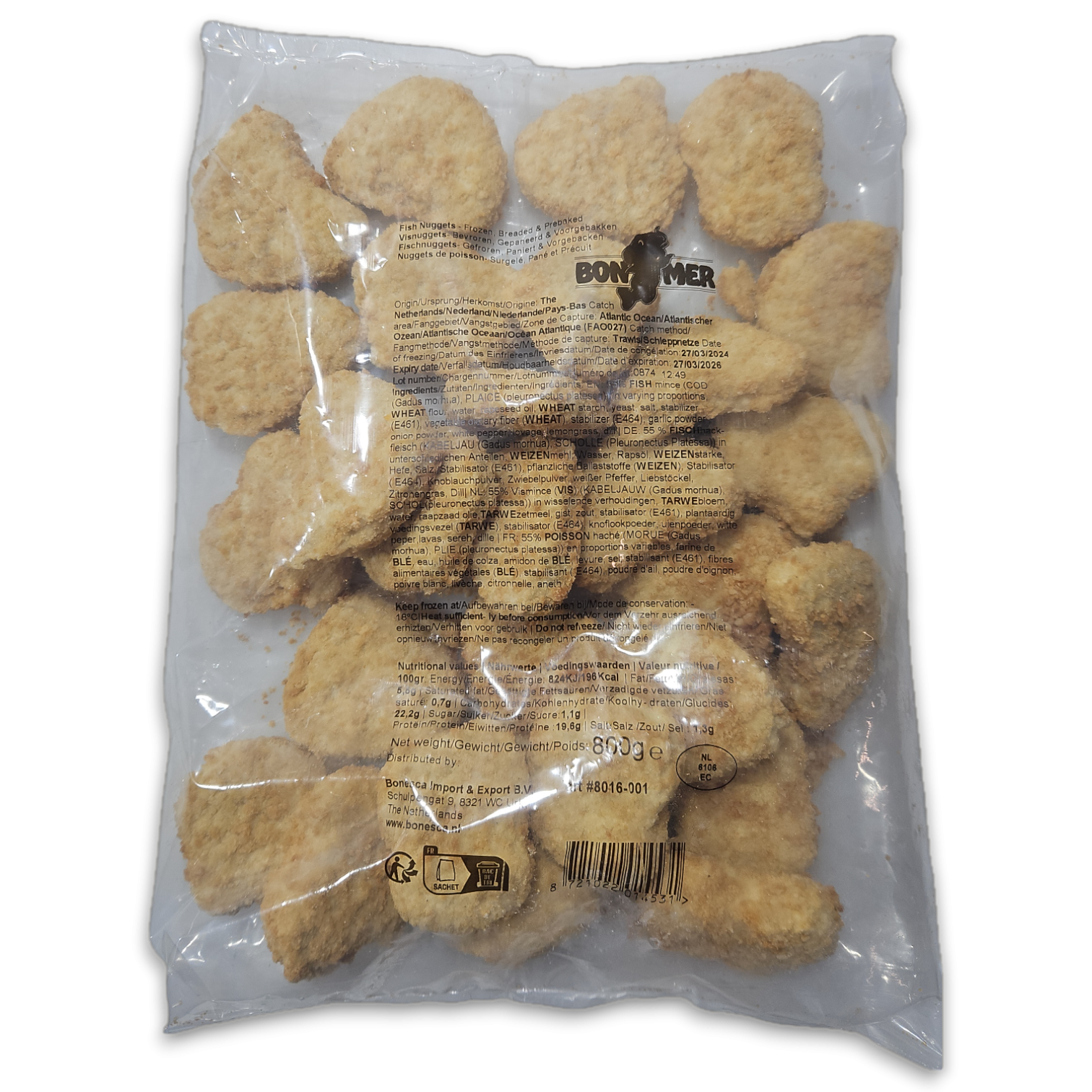 Fish Nuggets Bonemer 12 x 800 gr - NL
