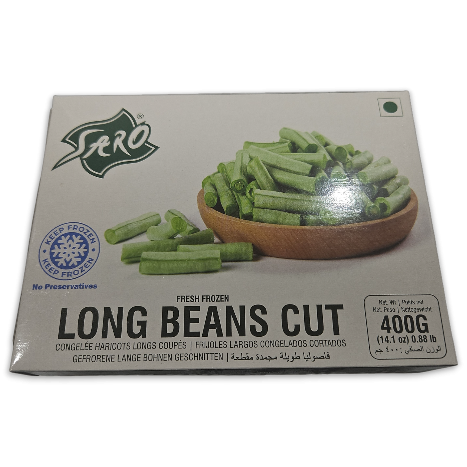 Saro Cut Long Beans Blanced 24 x 400g -IN