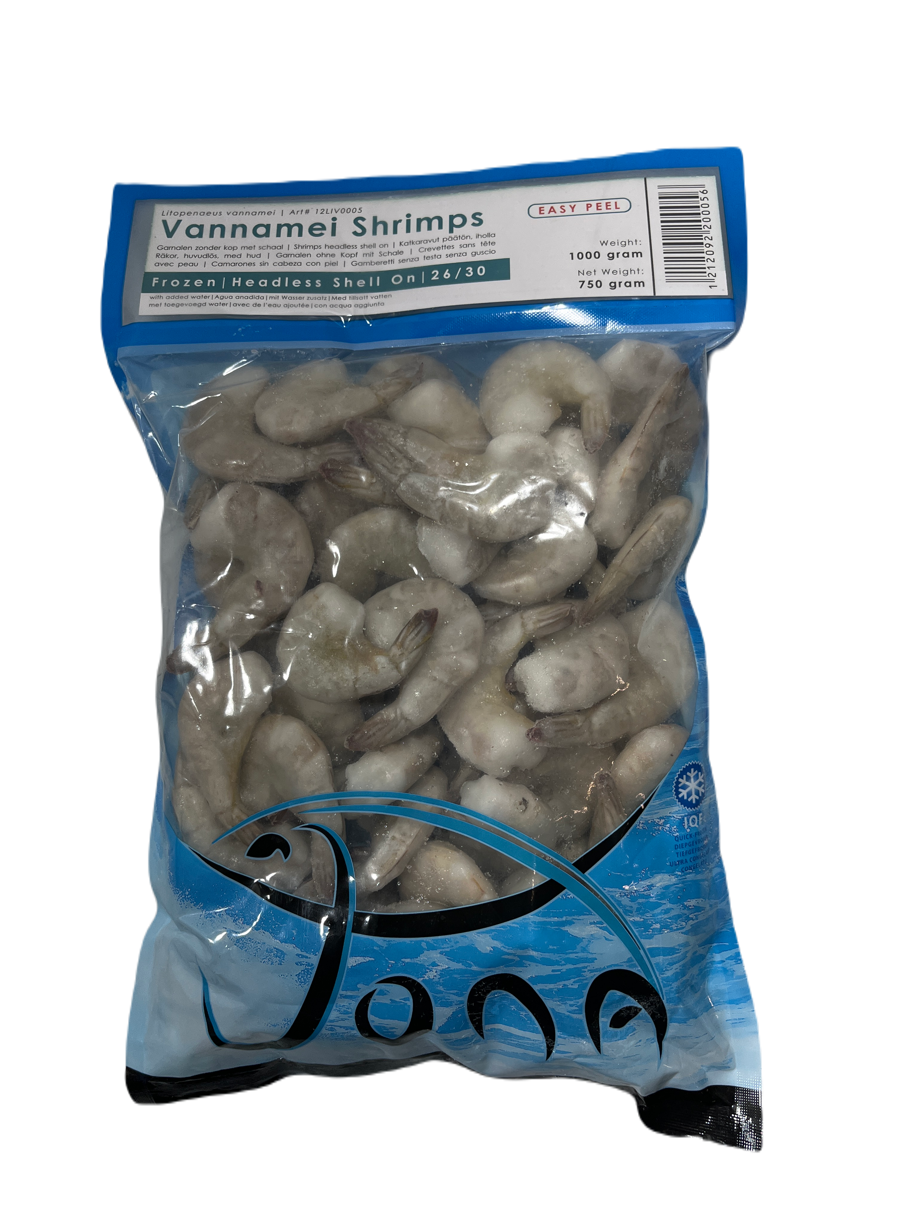 JONA Vannamei Shrimps HLSO easy peel 26/30 10 x 1 kg 25%-IN