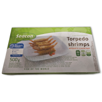 Seacon Breaded Torpedo Shrimps 26/30 IQF 10 x 500g -VN