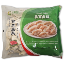 MengFu 猪肉芹菜水饺 Pork and Celery Ravioli IQF 12 x 400g -ES