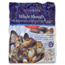 Whole Cooked Mussels 60/80 5 x 1 kilo-CL