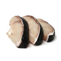 Jona Blue Shark Steaks Skin On 100-300 gr IQF 8x1 Kg 20%-PT
